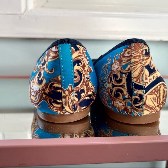 C. Wonder Turquoise and Gold Ballet Flats Size 8 - Picture 4 of 11